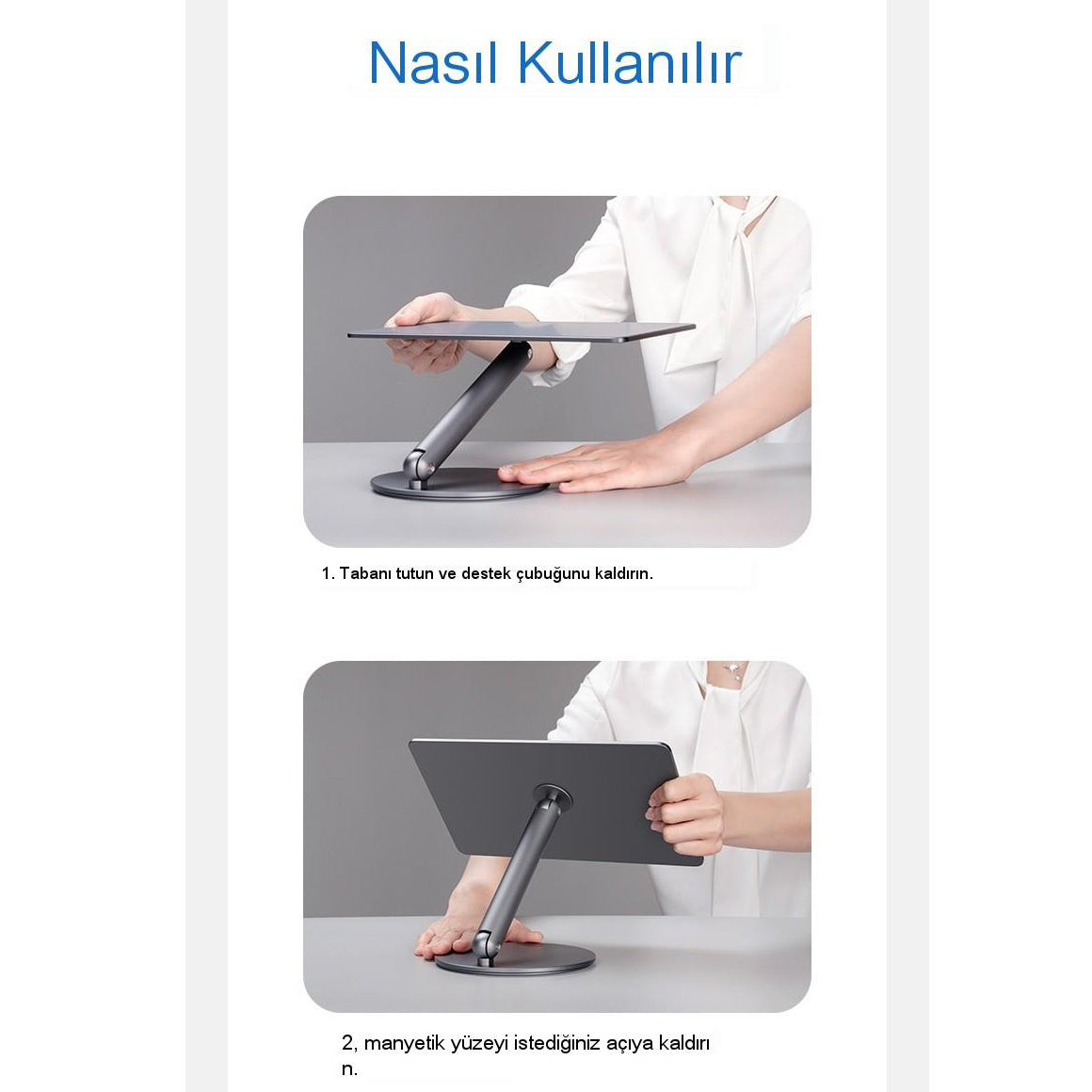 Benks L43 İnfinity Pro Pad 360 Dönebilen Mıknatıslı 11 İnç Tablet Standı - 8 Benks L43 İnfinity Pro Pad 360 Dönebilen Mıknatıslı 11 İnç Tablet Standı - 8